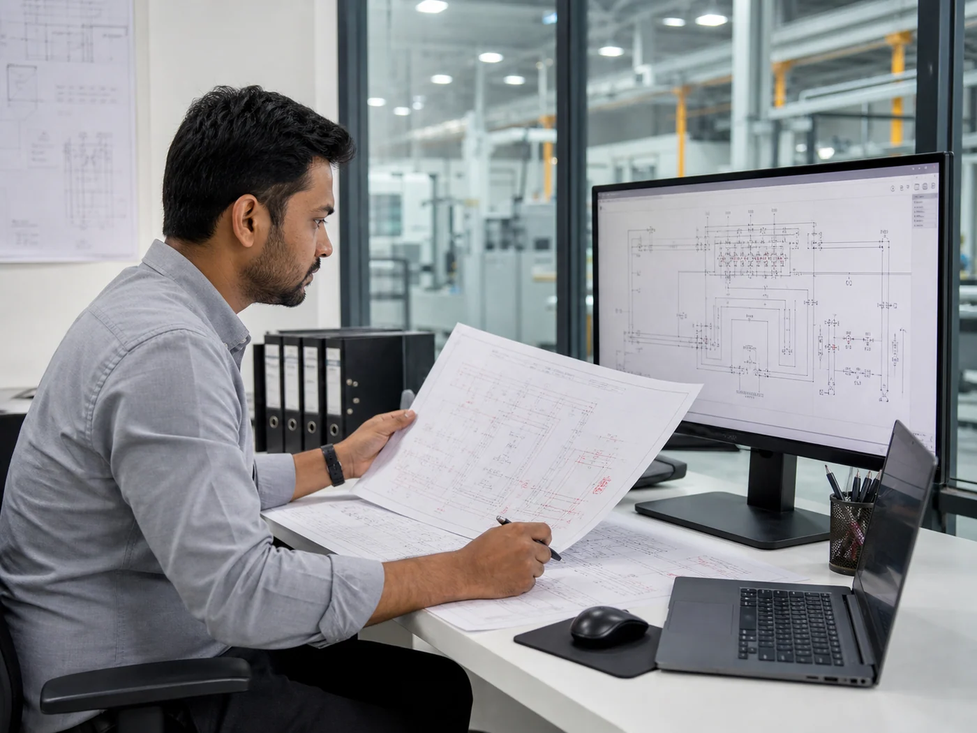 Illustrative engineering review for an industrial electrical project